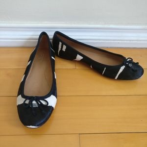 Coach Florabelle Zebra Print Ballet Flats Sz 7.5